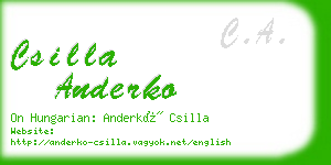 csilla anderko business card